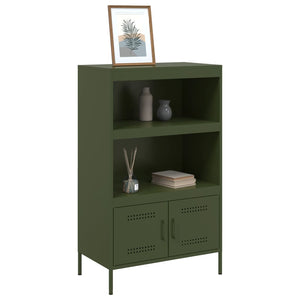 vidaXL Highboard Olive Green 68x39x113 cm Steel