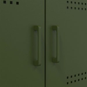 vidaXL Highboard Olive Green 68x39x113 cm Steel