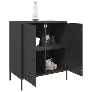 vidaXL Sideboard Black 68x39x79 cm Steel