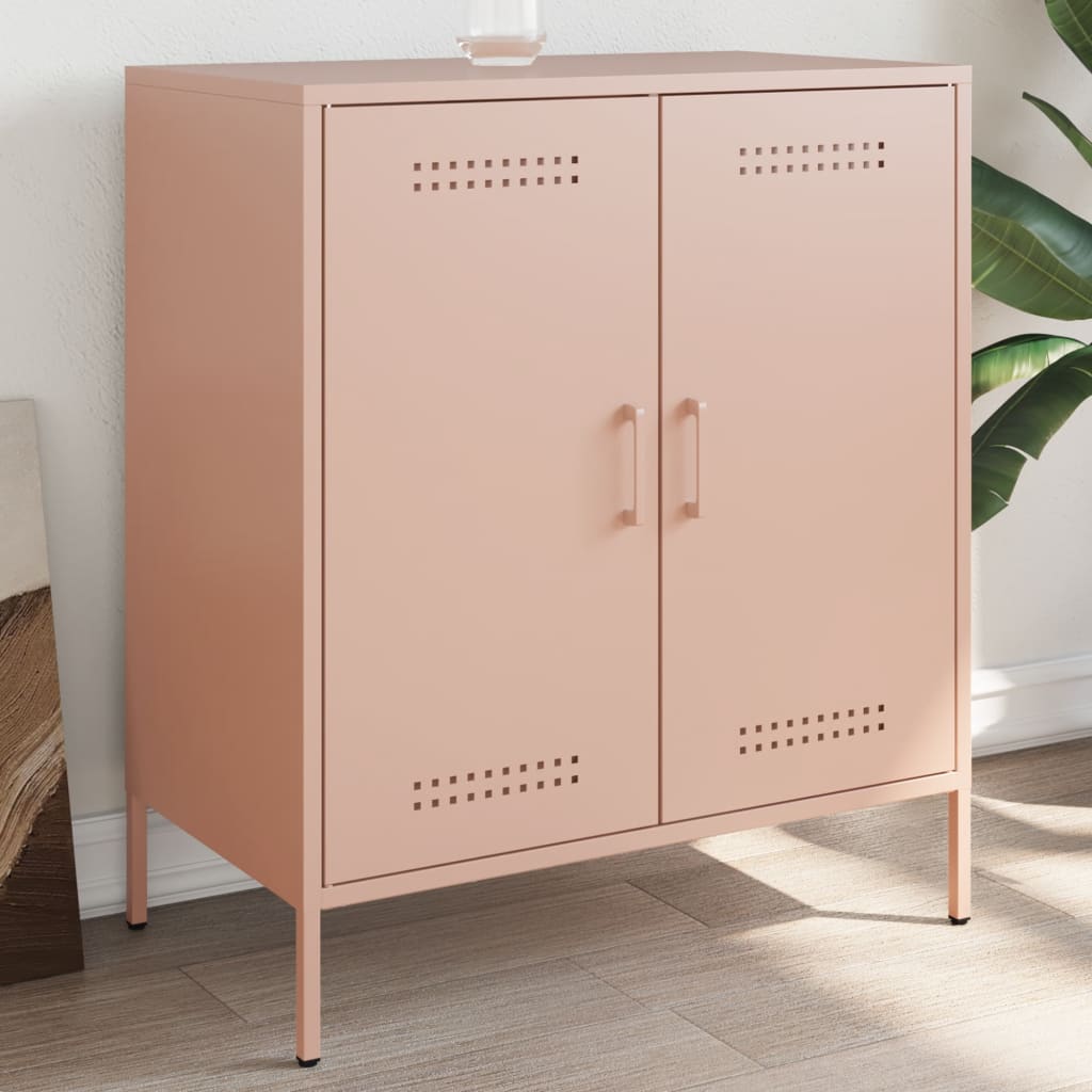 vidaXL Sideboard Pink 68x39x79 cm Steel