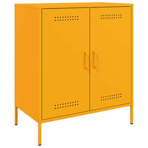 vidaXL Sideboard Mustard Yellow 68x39x79 cm Steel