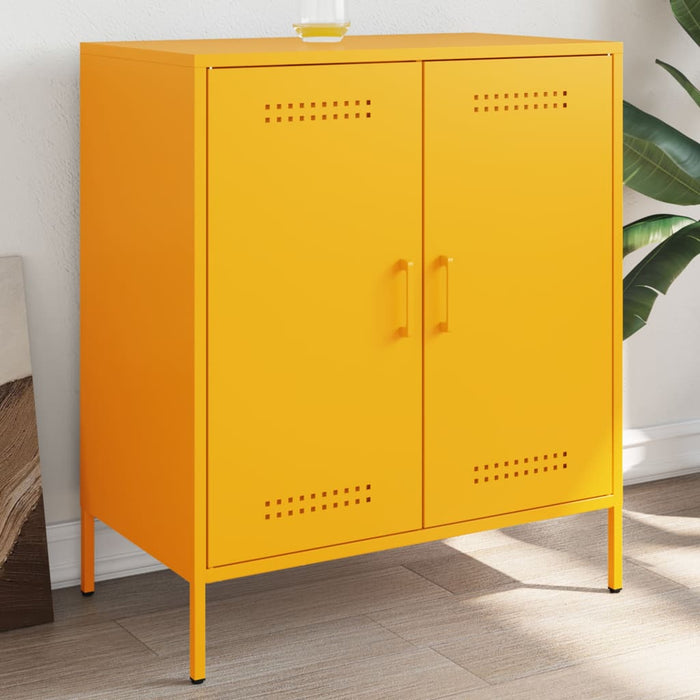 vidaXL Sideboard Mustard Yellow 68x39x79 cm Steel