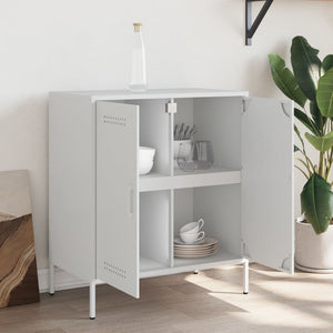 vidaXL Sideboard White 68x39x79 cm Steel