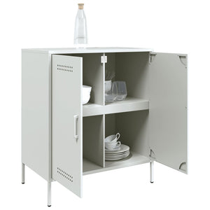 vidaXL Sideboard White 68x39x79 cm Steel