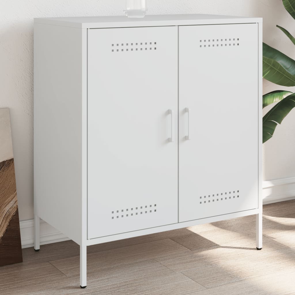 vidaXL Sideboard White 68x39x79 cm Steel