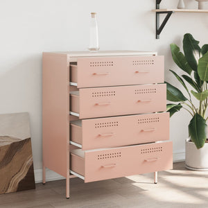 vidaXL Sideboard Pink 68x39x89 cm Steel