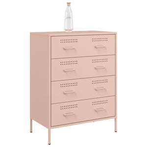 vidaXL Sideboard Pink 68x39x89 cm Steel