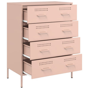 vidaXL Sideboard Pink 68x39x89 cm Steel