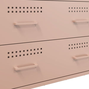 vidaXL Sideboard Pink 68x39x89 cm Steel