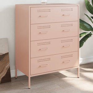 vidaXL Sideboard Pink 68x39x89 cm Steel