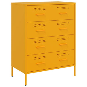 vidaXL Sideboard Mustard Yellow 68x39x89 cm Steel