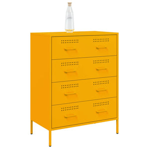 vidaXL Sideboard Mustard Yellow 68x39x89 cm Steel