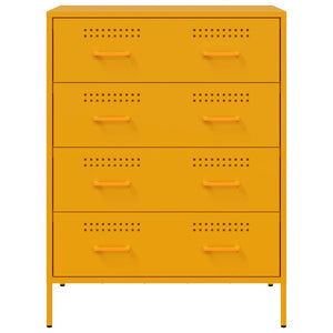 vidaXL Sideboard Mustard Yellow 68x39x89 cm Steel