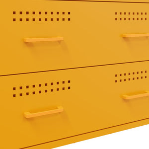 vidaXL Sideboard Mustard Yellow 68x39x89 cm Steel