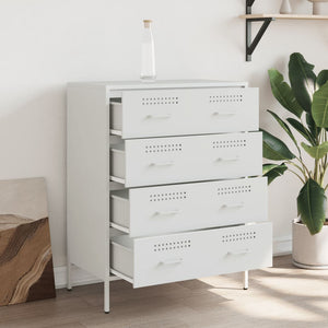 vidaXL Sideboard White 68x39x89 cm Steel