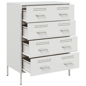 vidaXL Sideboard White 68x39x89 cm Steel