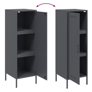 vidaXL Highboard Anthracite 36x39x113 cm Steel