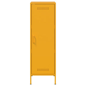 vidaXL Highboard Mustard Yellow 36x39x113 cm Steel