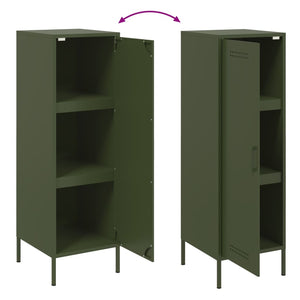 vidaXL Highboard Olive Green 36x39x113 cm Steel