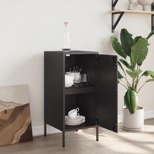 vidaXL Sideboard Black 36x39x79 cm Cold-rolled Steel