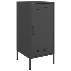 vidaXL Sideboards 2 pcs Black 36x39x79 cm Cold-rolled Steel