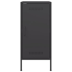 vidaXL Sideboards 2 pcs Black 36x39x79 cm Cold-rolled Steel