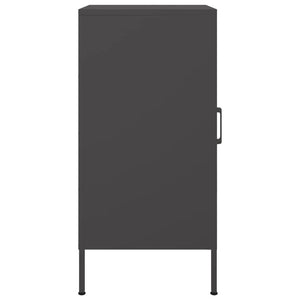 vidaXL Sideboards 2 pcs Black 36x39x79 cm Cold-rolled Steel