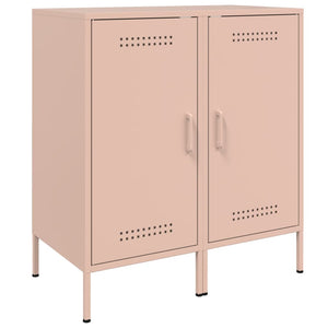 vidaXL Sideboards 2 pcs Pink 36x39x79 cm Cold-rolled Steel