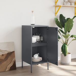 vidaXL Sideboard Anthracite 36x39x79 cm Cold-rolled Steel