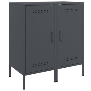 vidaXL Sideboards 2 pcs Anthracite 36x39x79 cm Cold-rolled Steel