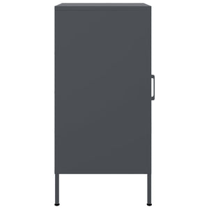 vidaXL Sideboards 2 pcs Anthracite 36x39x79 cm Cold-rolled Steel