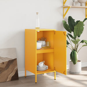 vidaXL Sideboard Mustard Yellow 36x39x79 cm Cold-rolled Steel