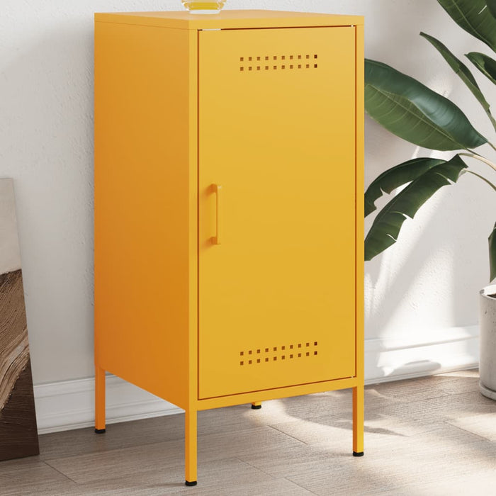 vidaXL Sideboard Mustard Yellow 36x39x79 cm Cold-rolled Steel