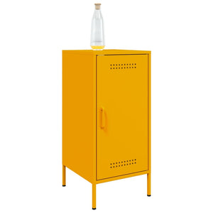 vidaXL Sideboards 2 pcs Mustard Yellow 36x39x79 cm Cold-rolled Steel