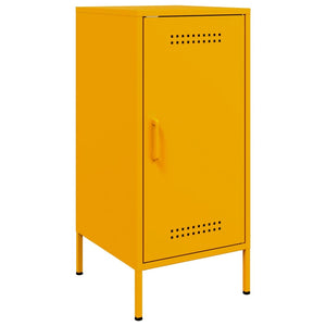 vidaXL Sideboards 2 pcs Mustard Yellow 36x39x79 cm Cold-rolled Steel