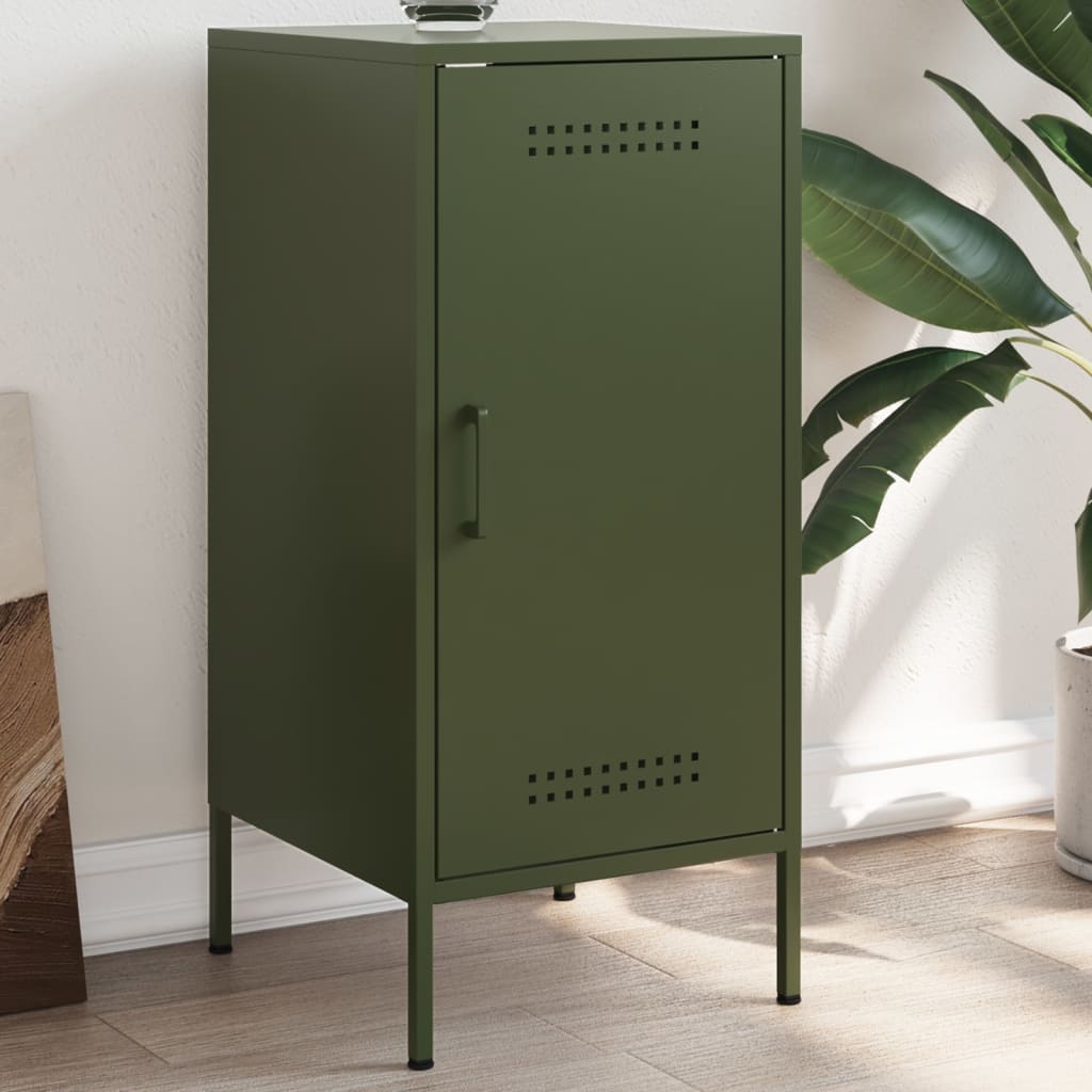 vidaXL Sideboard Olive Green 36x39x79 cm Cold-rolled Steel