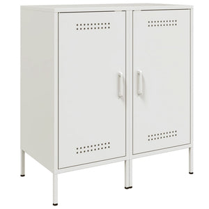 vidaXL Sideboards 2 pcs White 36x39x79 cm Cold-rolled Steel