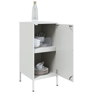 vidaXL Sideboards 2 pcs White 36x39x79 cm Cold-rolled Steel