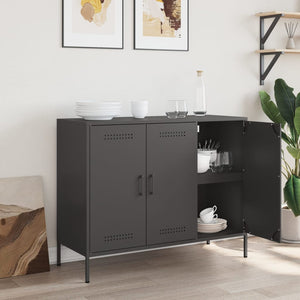 vidaXL Sideboard Black 100.5x39x79 cm Steel