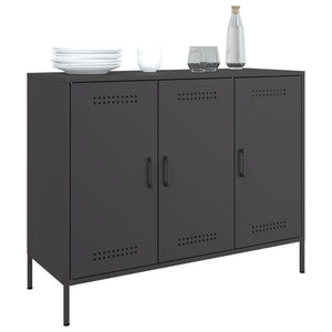 vidaXL Sideboard Black 100.5x39x79 cm Steel