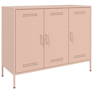 vidaXL Sideboard Pink 100.5x39x79 cm Cold-rolled Steel