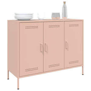 vidaXL Sideboard Pink 100.5x39x79 cm Cold-rolled Steel