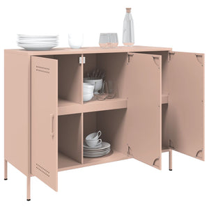 vidaXL Sideboard Pink 100.5x39x79 cm Cold-rolled Steel