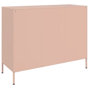 vidaXL Sideboard Pink 100.5x39x79 cm Cold-rolled Steel