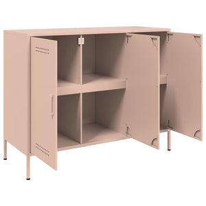 vidaXL Sideboard Pink 100.5x39x79 cm Cold-rolled Steel