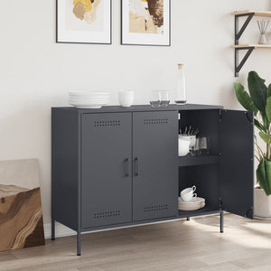 vidaXL Sideboard Anthracite 100.5x39x79 cm Cold-rolled Steel