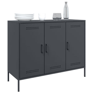 vidaXL Sideboard Anthracite 100.5x39x79 cm Cold-rolled Steel