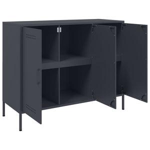 vidaXL Sideboard Anthracite 100.5x39x79 cm Cold-rolled Steel