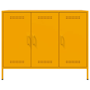 vidaXL Sideboard Mustard Yellow 100.5x39x79 cm Cold-rolled Steel