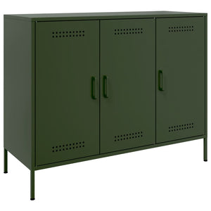 vidaXL Sideboard Olive Green 100.5x39x79 cm Cold-rolled Steel